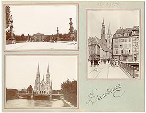 France, Strasbourg, la cathédrale Notre-Dame et le centre ville