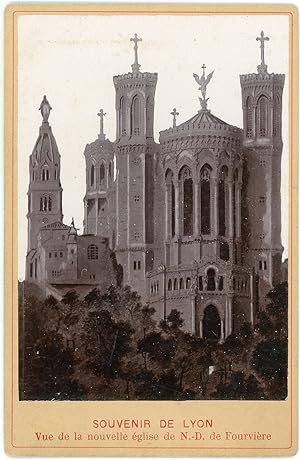 Lyon, Notre-Dame de Fourvière, ca.1890, vintage photomécanique