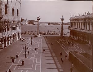 Italie, Venise, Place Saint-Marc, ca.1900, Vintage citrate print