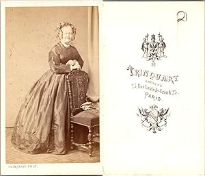 CDV Trinquart, Paris, Femme blonde âgée, circa 1865