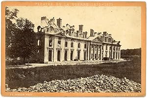 AD Braun, Guerre de 1870, Château de Meudon endommagé, ca.1875, vintage albumen print