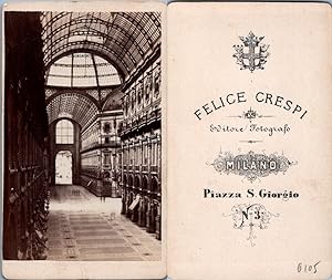 Italie, Italia, Milan, Milano, Galerie Victor-Emmanuel II, circa 1870