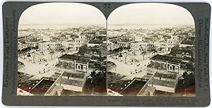 Stereo, Porto Rico, San Juan, Columbus square from San Cristobal fortress, circa 1900