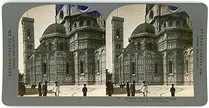 Stereo, Stereo Travel Co., Cathedral showing Campanile, Florence, Italy
