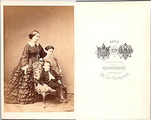 Richebourg, Paris, Femme et ses deux enfants, circa 1860