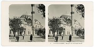 Stereo, Neue Photographische Gesellschaft A. G., Turquie, Constantinople, Mosquée de Chechzadé Bachi