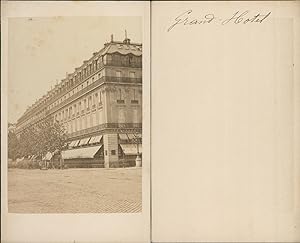 France, Paris, Le Grand Hôtel, inauguré en 1862 près de l'Opéra, circa 1870