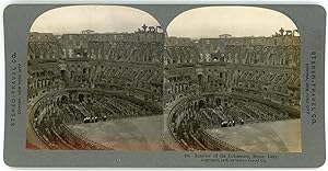 Stereo, Stereo Travel Co., Interior of the Colosseum, Rome, Italy