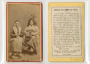Sabatier, Le Puy, Femmes en costumes et chapeaux du Velay, circa 1870