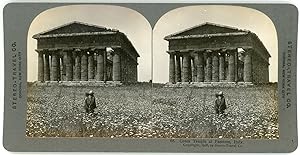 Stereo, Stereo Travel Co., Greek Temple at Paestum, Italy
