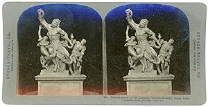 Stereo, Stereo Travel Co., Famous group of the Laocoon, Vatican Museum, Rome, Italy