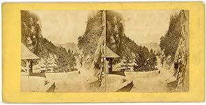 STEREO Route de montagne à identifier, circa 1870