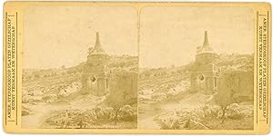 Stereo Palestine, Jérusalem, Tombeau d'Absalom, circa 1880
