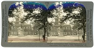 Stereo, USA, Pennsylvania, Philadelphia, Independence Hall, circa 1900