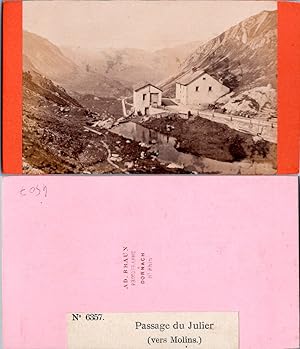 Suisse, Schweiz, Passage du Julier vers Molins, col, circa 1870