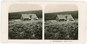 Stereo Pologne et Tchéquie, Riesengebirge, Wosseker Baude, circa 1900