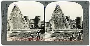 Stereo, Keystone View Company, Underwood & Underwood, The Gate of St. Paul and Pyramid of Gaius C...