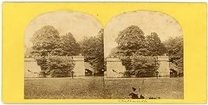 Stereo England, Derbyshire, Chatsworth House near Bakewell, park, circa 1870