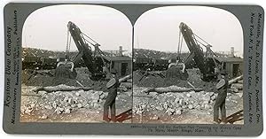 Stereo, USA, Minnesota, Mesabi Range, The Morris open pit mine, circa 1900