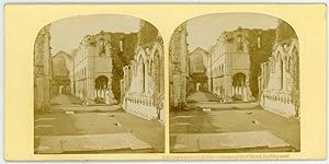 Stereo England, Yorkshire, Fountains Abbey, circa 1870