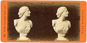 Stereo Sculpture antique grecque buste de Niobé, circa 1870