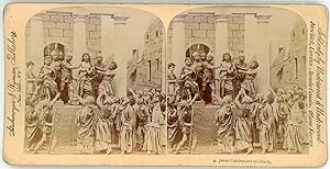 Stereo Jésus est condamné à mort, Scènes de la vie de Jésus, chemin de croix, circa 1900