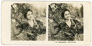 Stereo Genre Bilder Hansi Dwogèe, Portrait de femme, circa 1900