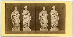 STEREO Sculptures, statues personnages à identifier, circa 1870