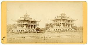 STEREO France, Arcachon, Pavillon kiosque Chinois, Restaurant Buffet de la gare, circa 1870