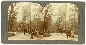 Stereo, USA, New York City, The Flatiron building, circa 1902