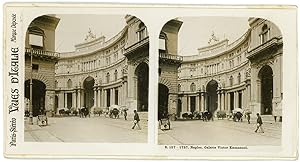 Stereo Italie, Italia, Naples, Napoli, Galerie Victor-Emmanuel, circa 1900