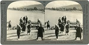 Stereo, Palestine, Landing at Haifa, circa 1900