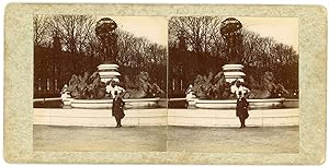 STEREO France, Paris, Jardin des Grands Explorateurs, Fontaine Carpeaux, circa 1900