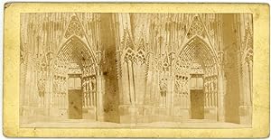 STEREO Portail d'église gothique à identifier, circa 1880