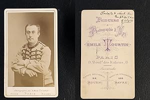 Tourtin, Paris, Homme en uniforme militaire à brandebourgs du 12e, circa 1870
