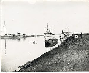 Egypte, Canal de Suez, Port Saïd, atelier de construction navale