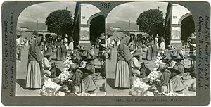 Stereo, Méxique, Mexico, Cuernavaca, Salt market, circa 1900