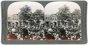 Stereo, USA, President Roosevelt at Noblesville, Indiana, circa 1905