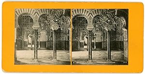 Stereo, Espagne, Séville, Sevilla, Alcazar, Salon des Ambassadeurs, circa 1900