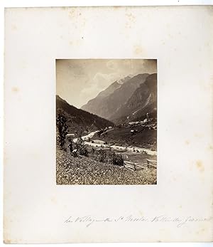 Adolphe Braun, Suisse, Village de St Nicolas, Vallee de Zermatt