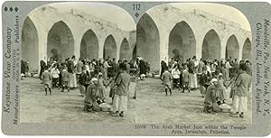 Stereo, Palestine, Jerusalem, The Arab market just within the temple aerea, circa 1900