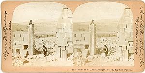 Stereo, Palestine, Napthali, Kedesh, Ruines de l'ancien temple, 1900