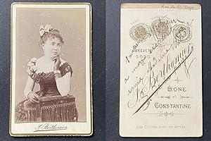Berthomier, Bône et Constantine, Madame de La Hogue en robe de bal, circa 1880