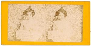 Stereo, Portrait de femme nue, modèle de peintre, actrice, courtisane, circa 1900