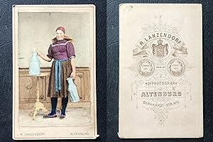 Lanzendorf, Altenburg, Deutsche Volkstrachten, Milch, circa 1880