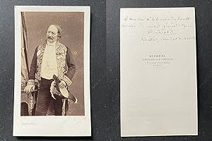 Disdéri, Paris, Denis Larabit, sénateur du Second Empire, circa 1865, dédicacée