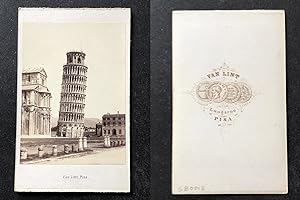 Italie, Italia, Pisa, Pise, la tour penchée, circa 1870