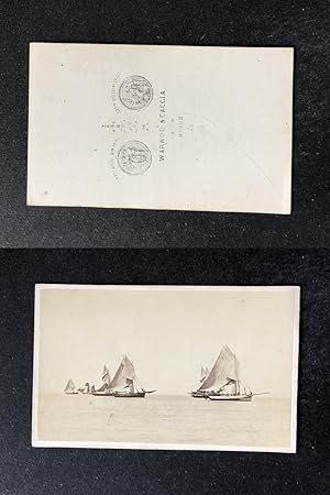 France, Le Havre, bateaux à voile en mer, régates ? circa 1870