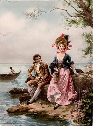 Monte Carlo. Le casino. Flirt au bord et la mer, par Hippolyte Lucas.