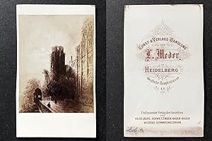 Allemagne, Deutschland, Heidelberg, le château, d'après une gravure, circa 1870